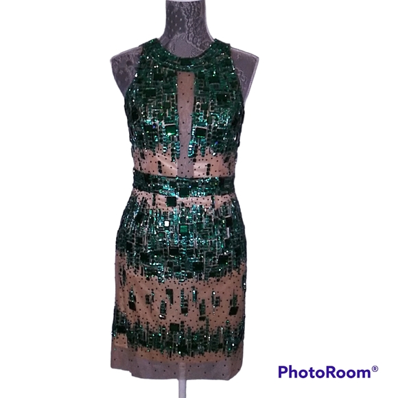 Sherri Hill Dresses & Skirts - Sherri Hill Emerald Green Crystal Dress, Size 8
